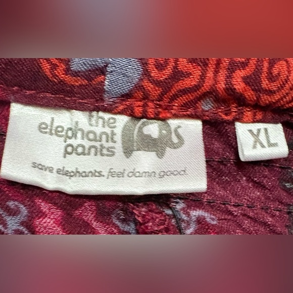 The Elephant Flowy Harem Pants (Thai Street Wear)Hi-Waist w Elastic Ankle 2 PAIR - Picture 2 of 8